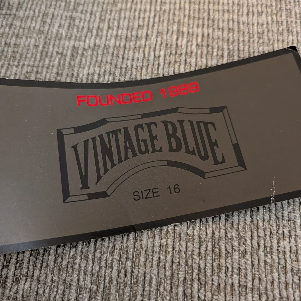 NWT Vintage Blue Founded 1989 Women's Denim Jumper Dress Tie Back Pinafore Sz 16 - Picture 9 of 9